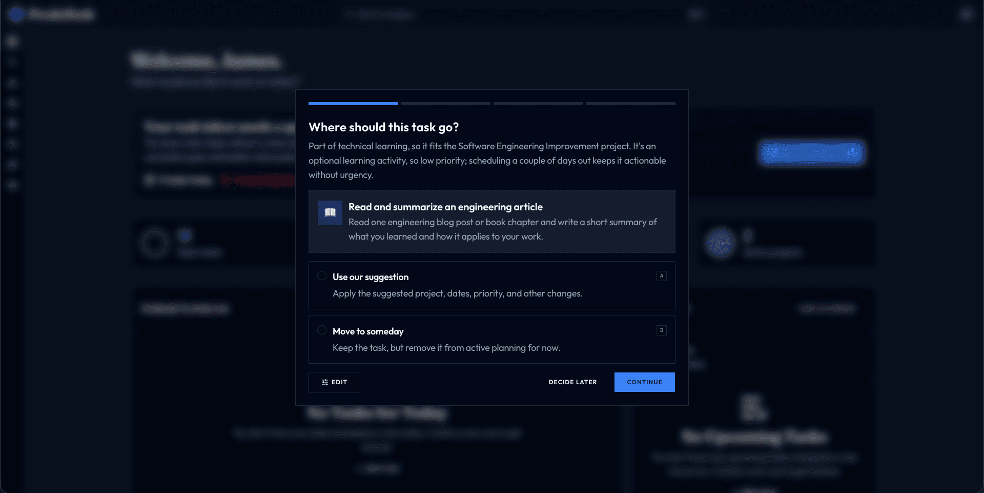 ProdoDesk AI task triage-dark
